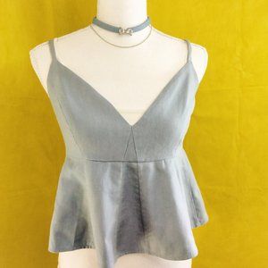 BCBG cami top with cute bow choker